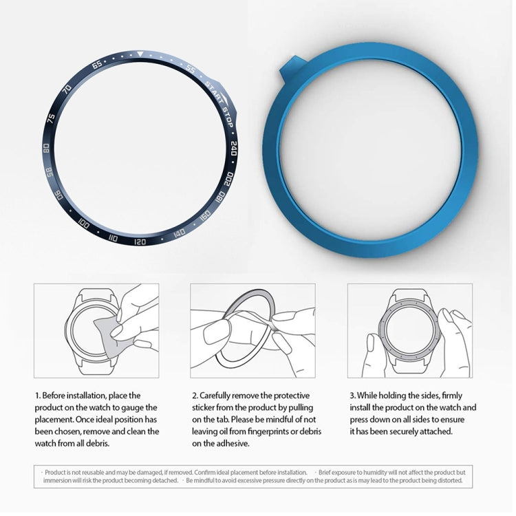 For Garmin Fenix 6s/ 6s Pro/6s Sapphire Smart Watch Steel Bezel Ring, A Version(Blue Ring White Letter) by buy2fix