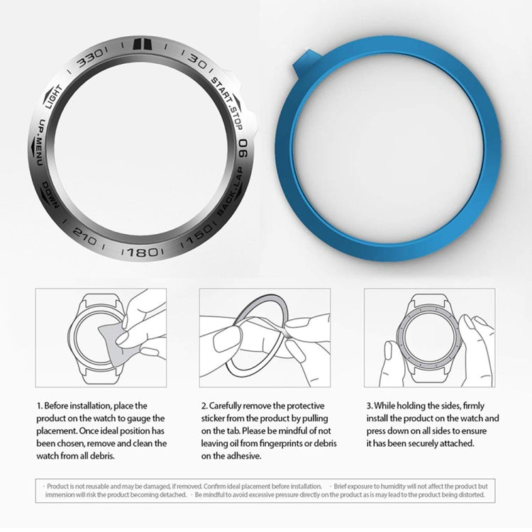 For Garmin Fenix 3/3 HR Smart Watch Steel Bezel Ring, B Version(Silver Ring Black Letter) by buy2fix