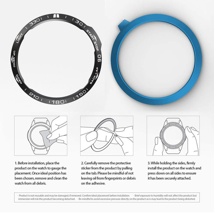 For Garmin Fenix 6/6 Pro/ 6 Sapphire Smart Watch Steel Bezel Ring, B Version(Black Ring White Letter) by buy2fix