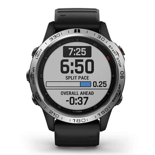 For Garmin Fenix 6/6 Pro/ 6 Sapphire Smart Watch Steel Bezel Ring, B Version(Silver Ring Black Letter) by buy2fix