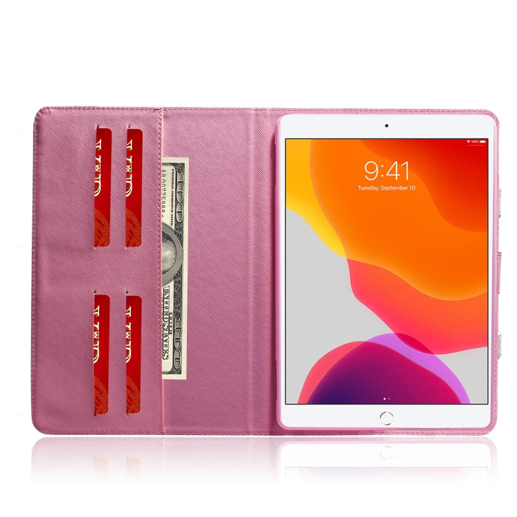 For iPad 10.2 / 10.5 / Air 2019 3D Colored Drawing Horizontal Flip Leather Case with Holder & Card Slot & Wallet & Handle(Magnolia) - iPad Air (2019) Cases by buy2fix | Online Shopping UK | buy2fix