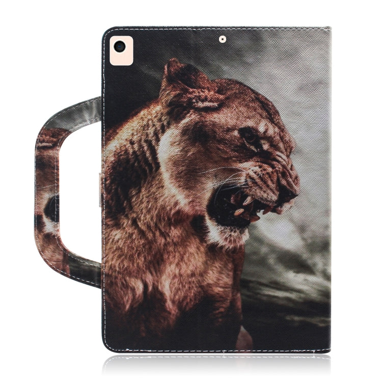 For iPad 10.2 / 10.5 / Air 2019 3D Colored Drawing Horizontal Flip Leather Case with Holder & Card Slot & Wallet & Handle(Lion) - iPad Air (2019) Cases by buy2fix | Online Shopping UK | buy2fix