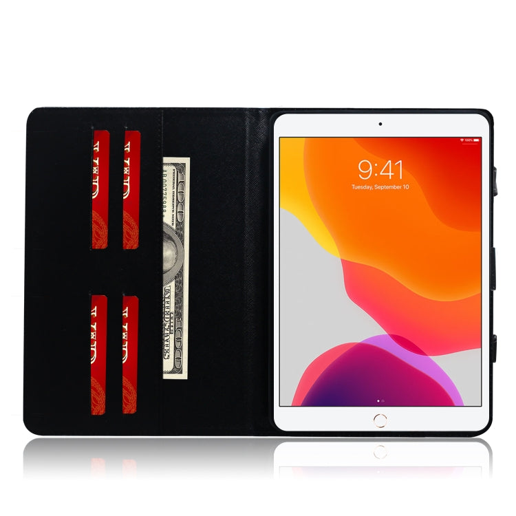 For iPad 10.2 / 10.5 / Air 2019 3D Colored Drawing Horizontal Flip Leather Case with Holder & Card Slot & Wallet & Handle(White Tiger) - iPad Air (2019) Cases by buy2fix | Online Shopping UK | buy2fix