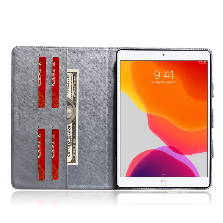 For iPad 10.2 / 10.5 / Air 2019 3D Colored Drawing Horizontal Flip Leather Case with Holder & Card Slot & Wallet & Handle(Fashion Dog) - iPad Air (2019) Cases by buy2fix | Online Shopping UK | buy2fix