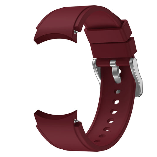 For Samsung Galaxy Watch4 44mm Silicone Watch Band(Wine Red) by buy2fix