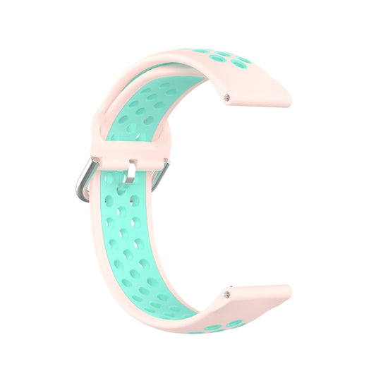 For Samsung Galaxy Watch4 40mm Two-color Silicone Watch Band(Light Pink Mint Green) by buy2fix