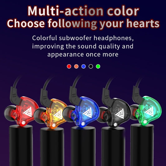 QKZ AK6 3.5mm In-Ear Wired Subwoofer Sports Earphone, Cable Length: About 1.2m(Colorful Purple) by QKZ