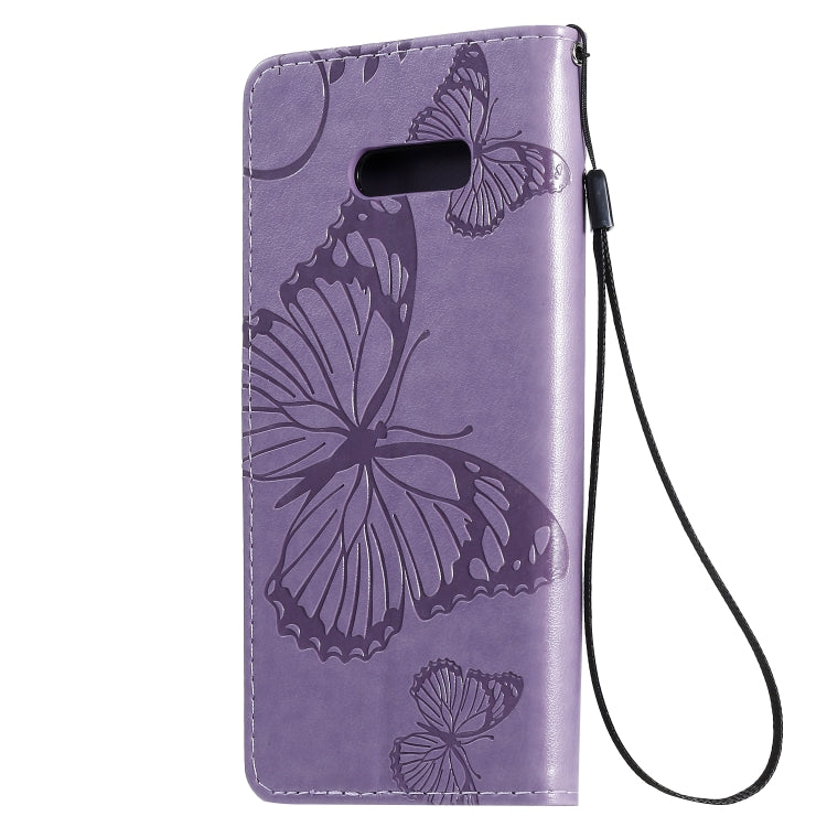 For LG G8X Pressed Printing Butterfly Pattern Horizontal Flip PU Leather Case with Holder & Card Slots & Wallet & Lanyard(Purple) - LG Cases by buy2fix | Online Shopping UK | buy2fix