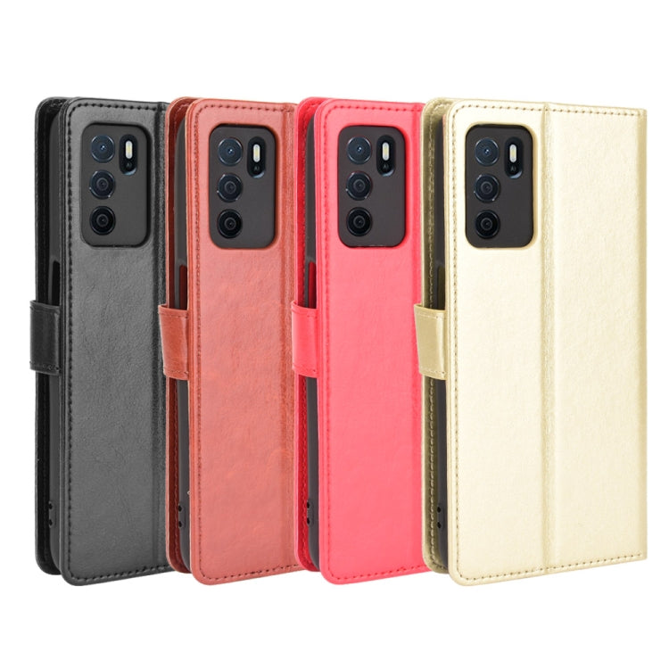 For OPPO A16 Crazy Horse Texture Horizontal Flip Leather Case with Holder & Card Slots & Lanyard(Red) by buy2fix