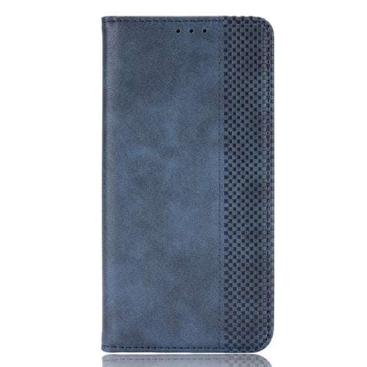 For OnePlus Nord 2 5G Magnetic Buckle Retro Crazy Horse Texture Horizontal Flip Leather Case with Holder & Card Slots & Photo Frame(Blue) by buy2fix