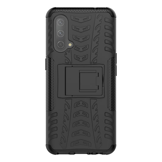 For OnePlus Nord CE 5G Tire Texture Shockproof TPU+PC Protective Case with Holder(Black) by buy2fix