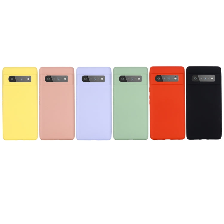 Pure Color Liquid Silicone Shockproof Full Coverage Case For Google Pixel 6 Pro(Yellow) by buy2fix