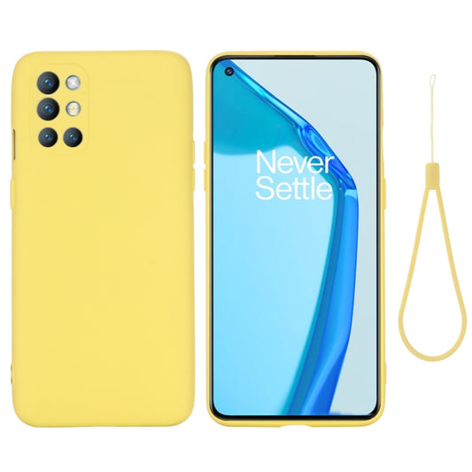 Pure Color Liquid Silicone Shockproof Full Coverage Case For OnePlus 9R(Yellow) by buy2fix