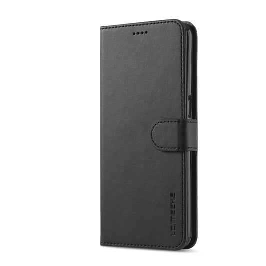 LC.IMEEKE Calf Texture Horizontal Flip Leather Case with Holder & Card Slots & Wallet For OPPO A16(Black) by LC.IMEEKE