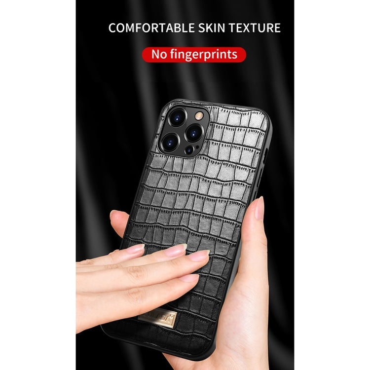 For iPhone 13 mini SULADA Crocodile Texture TPU Protective Case (Dark Green) - iPhone 13 mini Cases by SULADA | Online Shopping UK | buy2fix