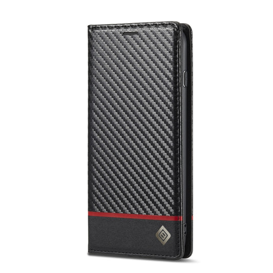 LC.IMEEKE Carbon Fiber PU + TPU Horizontal Flip Leather Case with Holder & Card Slot & Wallet For iPhone 7Plus / 8Plus(Horizontal Black) by LC.IMEEKE