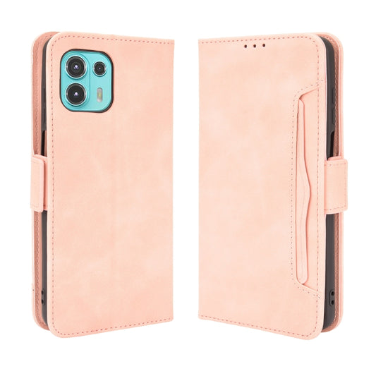 For Motorola Moto Edge 20 Lite Skin Feel Calf Pattern Horizontal Flip Leather Case with Holder & Card Slots & Photo Frame(Pink) by buy2fix