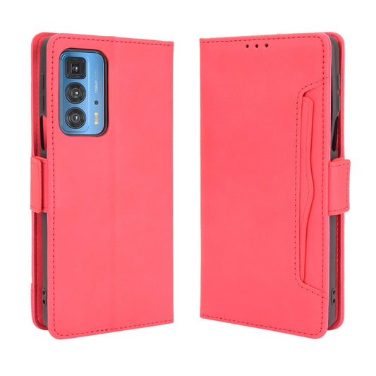 For Motorola Moto Edge 20 Pro/Edge S Pro Skin Feel Calf Pattern Horizontal Flip Leather Case with Holder & Card Slots & Photo Frame(Red) by buy2fix