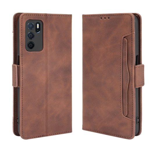 For OPPO A16 Skin Feel Calf Pattern Horizontal Flip Leather Case with Holder & Card Slots & Photo Frame(Brown) by buy2fix