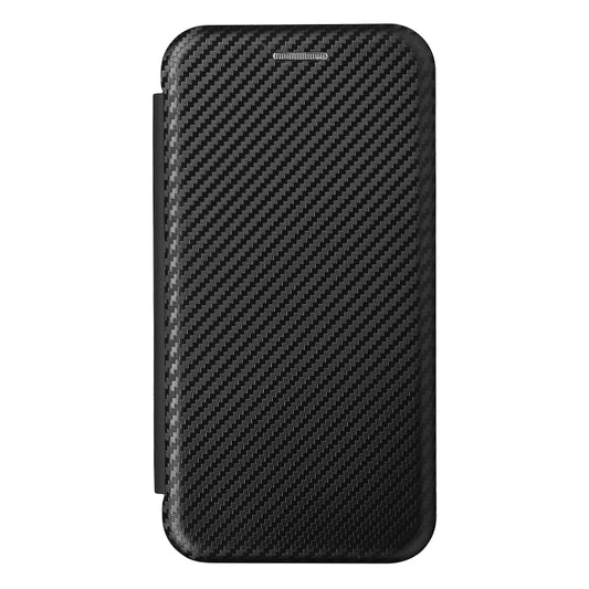 For iPhone 13 mini Carbon Fiber Texture Horizontal Flip TPU + PC + PU Leather Case with Card Slot (Black) by buy2fix