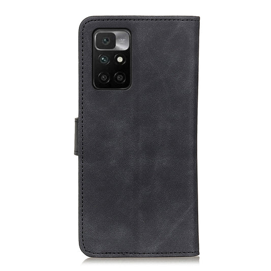 For Xiaomi Redmi 10 / Redmi Note 11 4G KHAZNEH Retro Texture PU + TPU Horizontal Flip Leather Case with Holder & Card Slots & Wallet(Black) by buy2fix