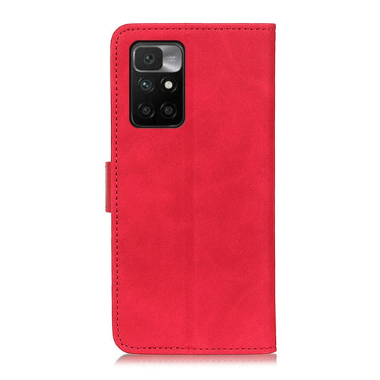 For Xiaomi Redmi 10 / Redmi Note 11 4G KHAZNEH Retro Texture PU + TPU Horizontal Flip Leather Case with Holder & Card Slots & Wallet(Red) by buy2fix