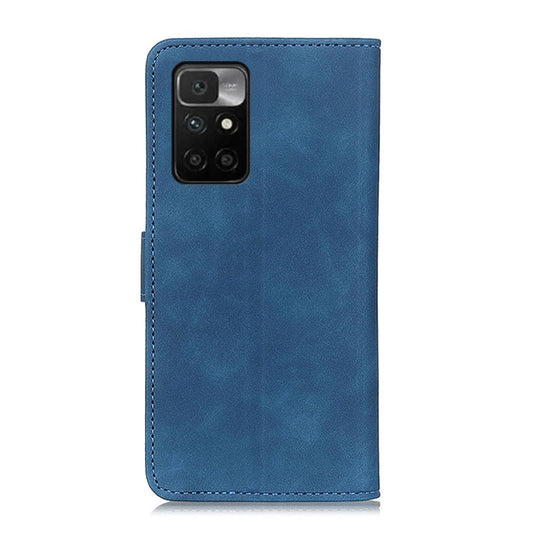 For Xiaomi Redmi 10 / Redmi Note 11 4G KHAZNEH Retro Texture PU + TPU Horizontal Flip Leather Case with Holder & Card Slots & Wallet(Blue) by buy2fix