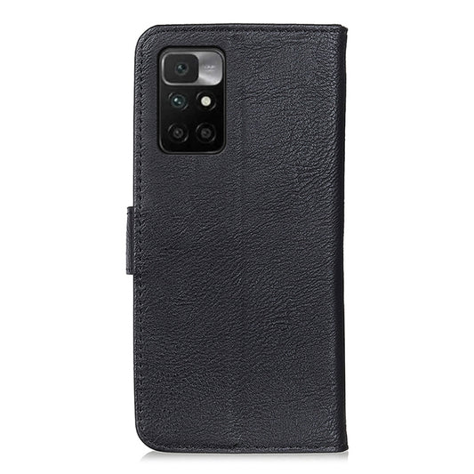 For Xiaomi Redmi 10 / Redmi Note 11 4G KHAZNEH Cowhide Texture Horizontal Flip Leather Case with Holder & Card Slots & Wallet(Black) by buy2fix