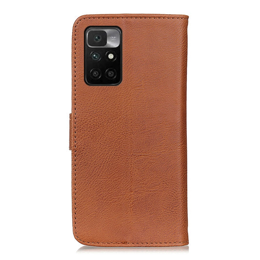 For Xiaomi Redmi 10 / Redmi Note 11 4G KHAZNEH Cowhide Texture Horizontal Flip Leather Case with Holder & Card Slots & Wallet(Brown) by buy2fix