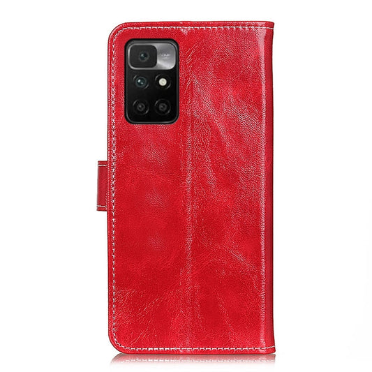 For Xiaomi Redmi 10 / Redmi Note 11 4G Retro Crazy Horse Texture Horizontal Flip Leather Case with Holder & Card Slots & Photo Frame & Wallet(Red) by buy2fix