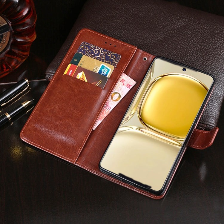 idewei Crazy Horse Texture Horizontal Flip Leather Case with Holder & Card Slots & Wallet For Huawei P50(White) - Huawei Cases by idewei | Online Shopping UK | buy2fix