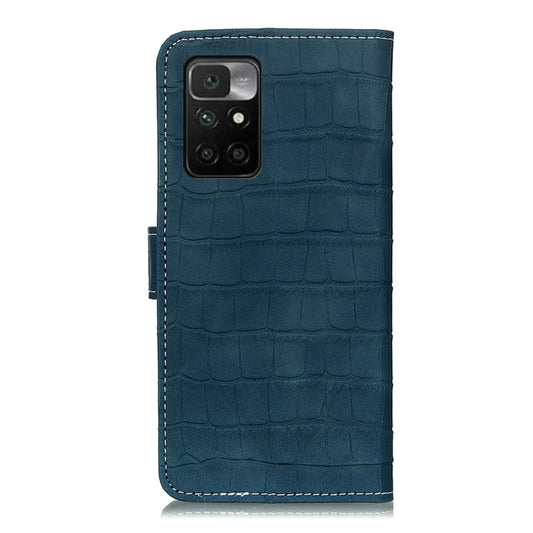 For Xiaomi Redmi 10 / Redmi Note 11 4G Magnetic Crocodile Texture Horizontal Flip Leather Case with Holder & Card Slots & Wallet(Green) by buy2fix