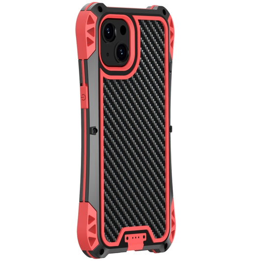 For iPhone 13 R-JUST AMIRA Shockproof Dustproof Waterproof Metal Protective Case(Red) by R-JUST