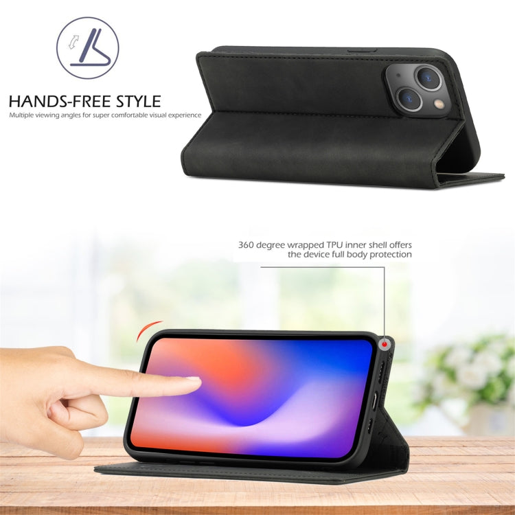 For iPhone 13 LC.IMEEKE Strong Magnetic PU + Matte TPU Horizontal Flip Leather Case with Holder & Card Slots & Wallet(Black) - iPhone 13 Cases by LC.IMEEKE | Online Shopping UK | buy2fix