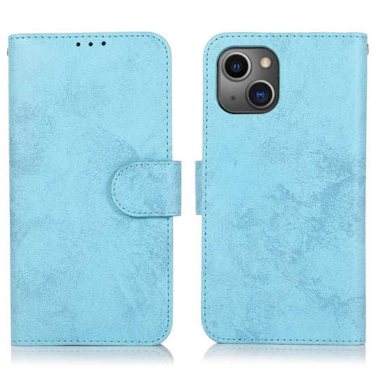 For iPhone 13 Pro Retro 2 in 1 Detachable Horizontal Flip Leather Case with Card Slots & Wallet (Blue) by buy2fix