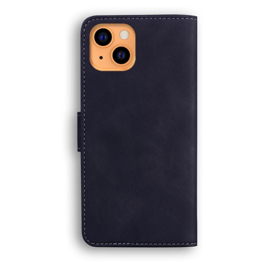 For iPhone 13 mini Skin Feel Pure Color Horizontal Flip Leather Case with Holder & Card Slots & Wallet (Black) by buy2fix