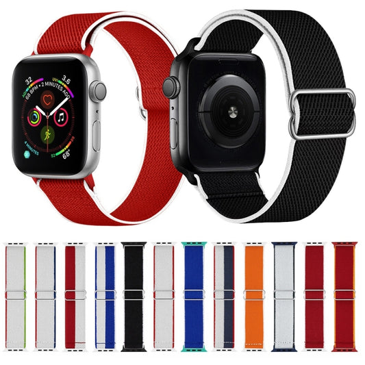 High Elastic Nylon Watch Band For Apple Watch Ultra 49mm&Watch Ultra 2 49mm / Series 9&8&7 45mm / SE 3&SE 2&6&SE&5&4 44mm / 3&2&1 42mm(Mexico) by buy2fix