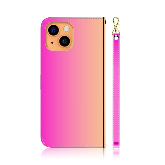 For iPhone 13 Imitated Mirror Surface Horizontal Flip Leather Case with Holder & Card Slots & Wallet & Lanyard(Gradient Color) by buy2fix
