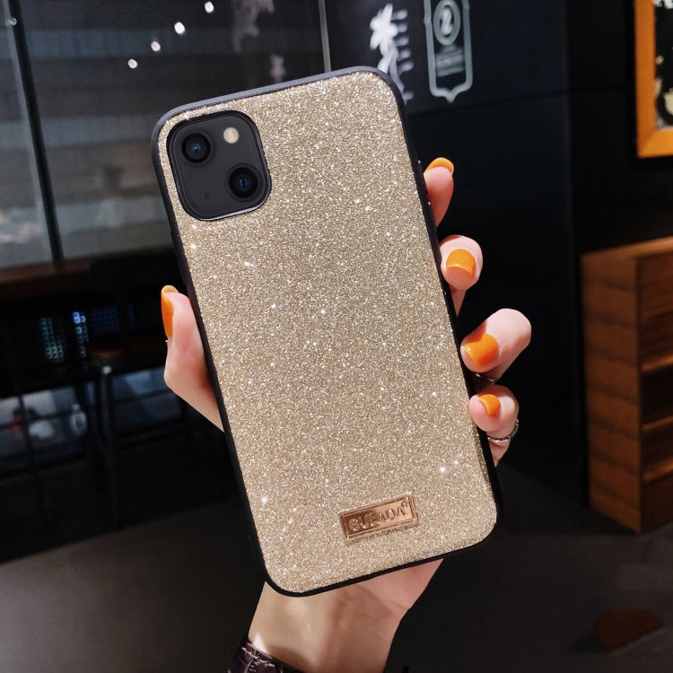 For iPhone 13 mini SULADA Shockproof TPU + Handmade Leather Case (Gold) - iPhone 13 mini Cases by SULADA | Online Shopping UK | buy2fix