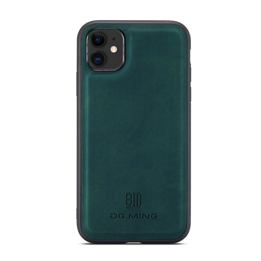 DG.MING M1 Series 3-Fold Multi Card Wallet Back Cover Shockproof Case with Holder Function For iPhone 11(Green) - iPhone 11 Cases by DG.MING | Online Shopping UK | buy2fix