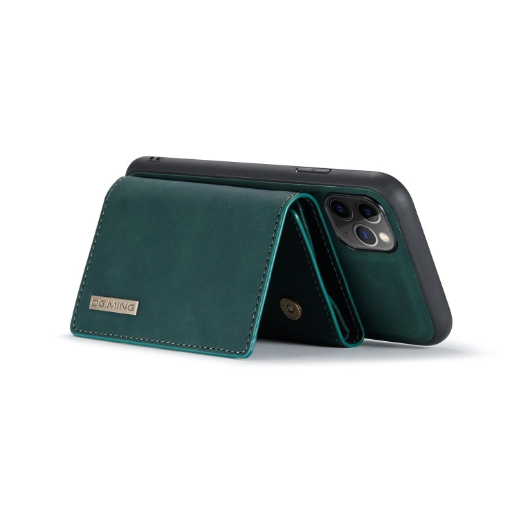 DG.MING M1 Series 3-Fold Multi Card Wallet Back Cover Shockproof Case with Holder Function For iPhone 11 Pro(Green) - iPhone 11 Pro Cases by DG.MING | Online Shopping UK | buy2fix