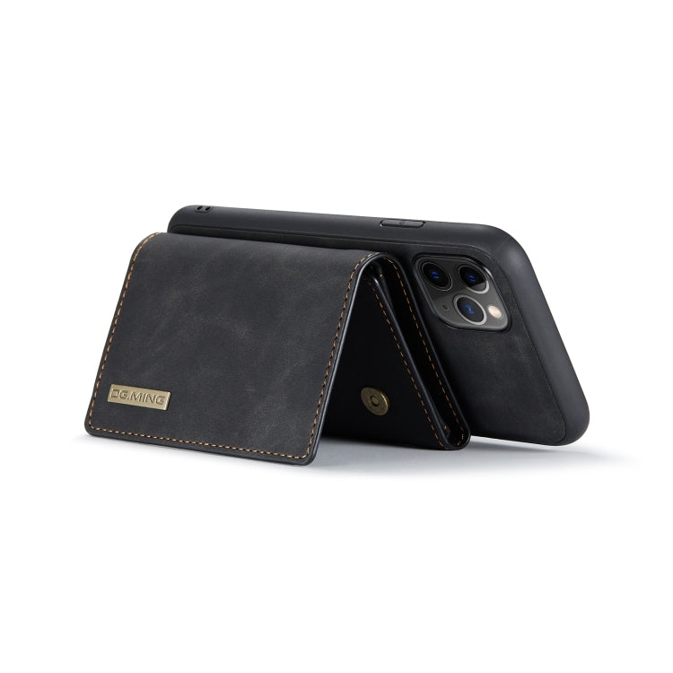 DG.MING M1 Series 3-Fold Multi Card Wallet Back Cover Shockproof Case with Holder Function For iPhone 11 Pro Max(Black) - iPhone 11 Pro Max Cases by DG.MING | Online Shopping UK | buy2fix