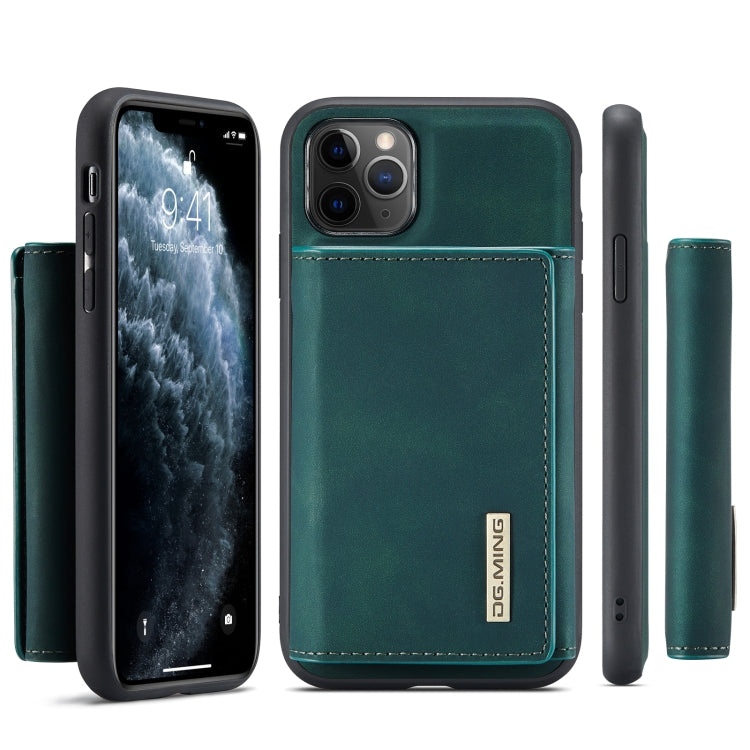 DG.MING M1 Series 3-Fold Multi Card Wallet Back Cover Shockproof Case with Holder Function For iPhone 11 Pro Max(Green) - iPhone 11 Pro Max Cases by DG.MING | Online Shopping UK | buy2fix