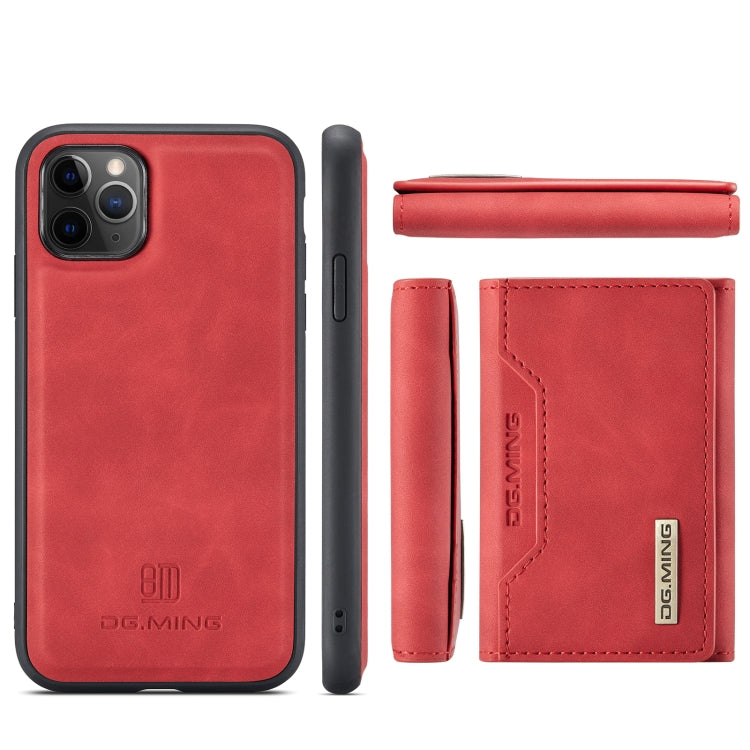 DG.MING M2 Series 3-Fold Multi Card Bag Back Cover Shockproof Case with Wallet & Holder Function For iPhone 11 Pro(Red) - iPhone 11 Pro Cases by DG.MING | Online Shopping UK | buy2fix