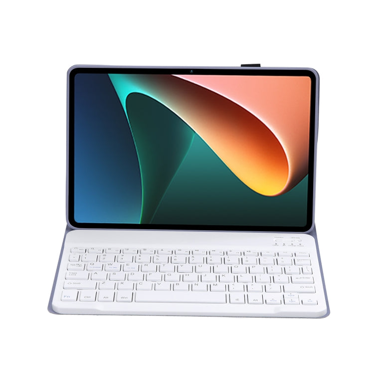 A0N5 Ultra-thin Detachable Lambskin Texture TPU Bluetooth Keyboard Leather Tablet Case with Holder For Xiaomi Pad 5 / 5 Pro(Purple) - Xiaomi Keyboard by buy2fix | Online Shopping UK | buy2fix