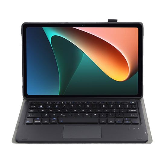 A0N5-A Ultra-thin Detachable Lambskin Texture TPU Bluetooth Keyboard Leather Tablet Case with Holder & Touchpad For Xiaomi Pad 5 / 5 Pro(Black) by buy2fix