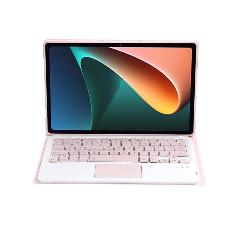 A0N5-A Ultra-thin Detachable Lambskin Texture TPU Bluetooth Keyboard Leather Tablet Case with Holder & Touchpad For Xiaomi Pad 5 / 5 Pro(Pink) - Xiaomi Keyboard by buy2fix | Online Shopping UK | buy2fix