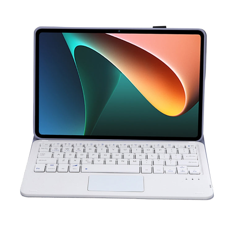 A0N5-A Ultra-thin Detachable Lambskin Texture TPU Bluetooth Keyboard Leather Tablet Case with Holder & Touchpad For Xiaomi Pad 5 / 5 Pro(Purple) - Xiaomi Keyboard by buy2fix | Online Shopping UK | buy2fix