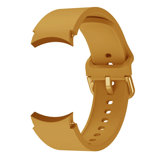For Samsung Galaxy Watch4 Classic 46mm Universal Silicone Colorful Buckle Watch Band(Yellow) by buy2fix