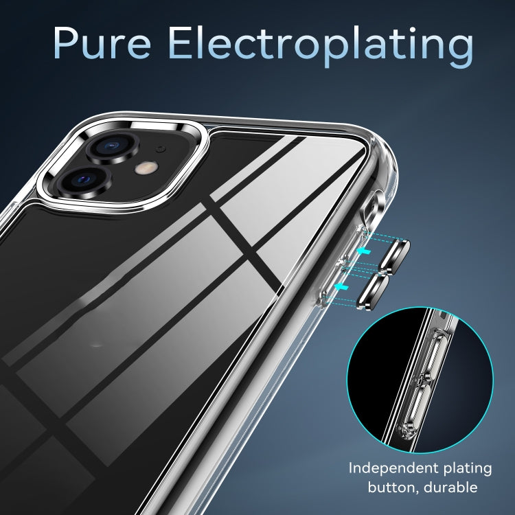For iPhone 11 TPU + PC Transparent Shockproof Protective Case by buy2fix